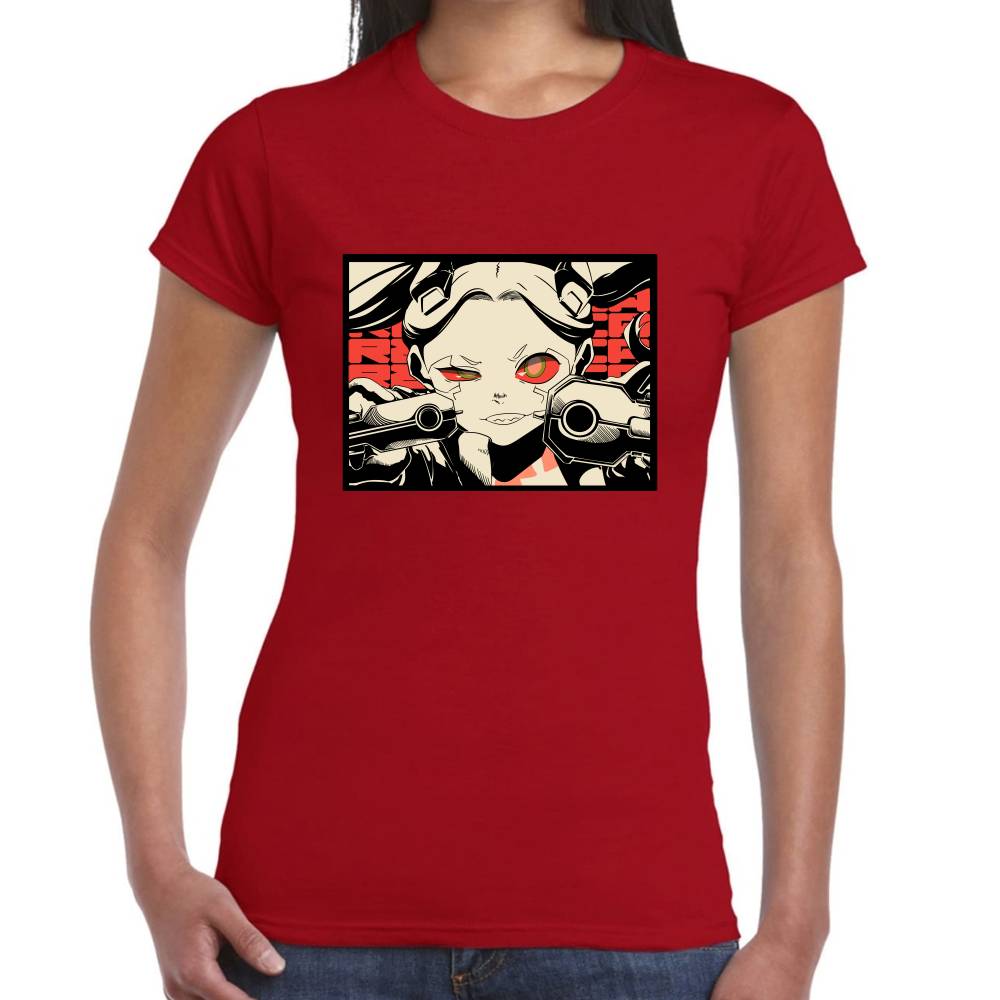 Playera Rebecca Frame Cyberpunk Algodón Premium #0003211