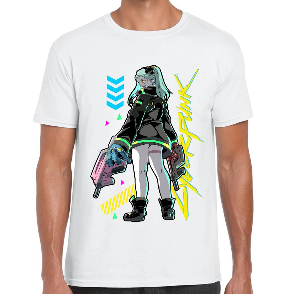 Playera Rebecca Doble Arma Cyberpunk Algodón Premium #0003212