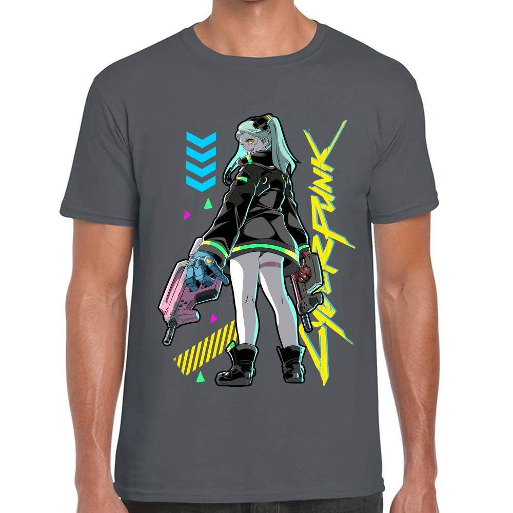 Playera Rebecca Doble Arma Cyberpunk Algodón Premium #0003212