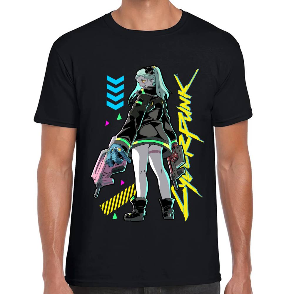 Playera Rebecca Doble Arma Cyberpunk Algodón Premium #0003212