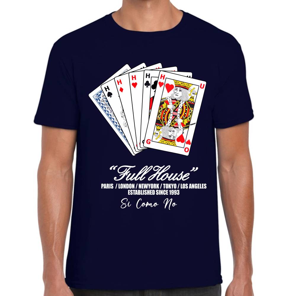 Playera Poker Playing Cards Hugo V2 Full House Algodón Premium #0003213