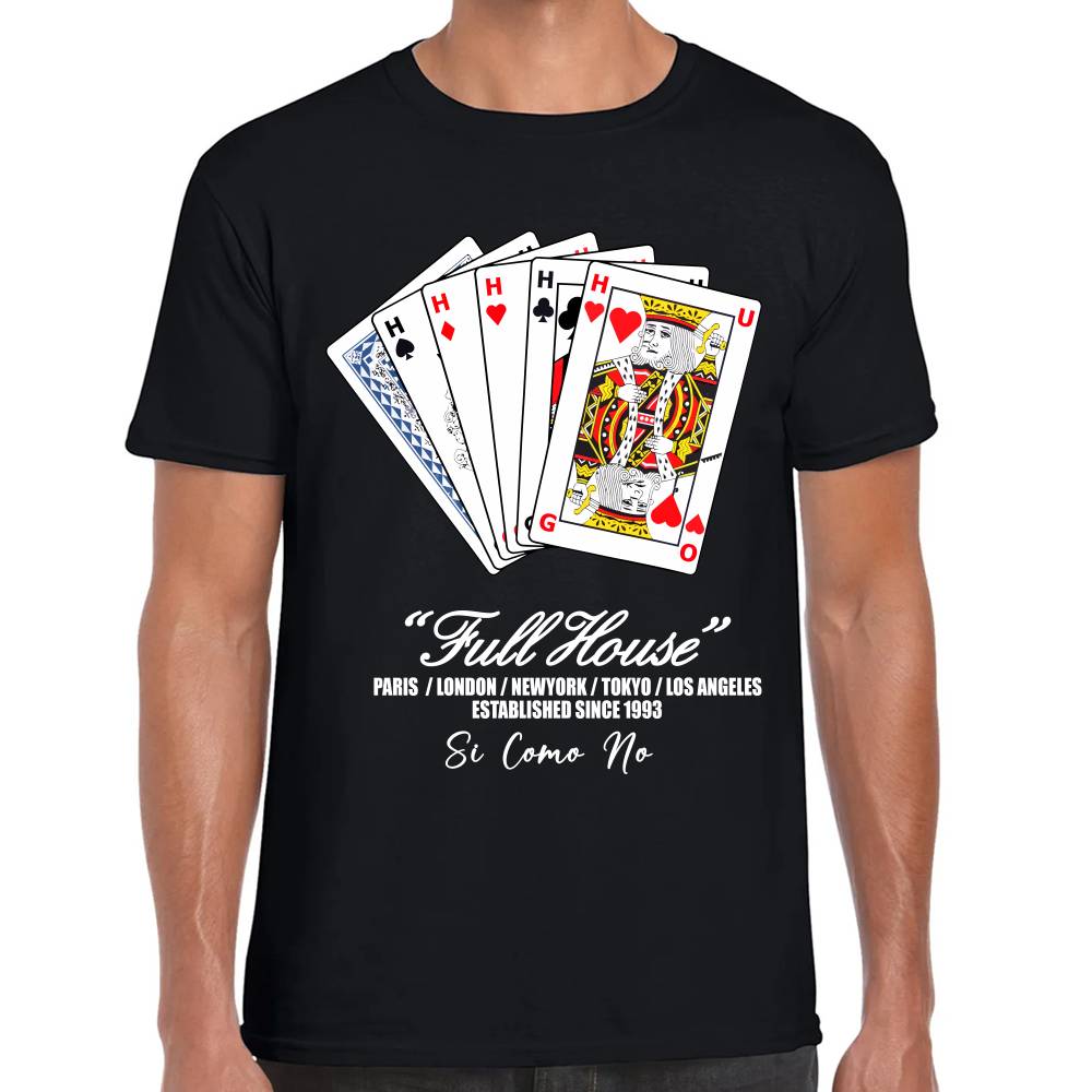 Playera Poker Playing Cards Hugo V2 Full House Algodón Premium #0003213 Imagen principal del producto