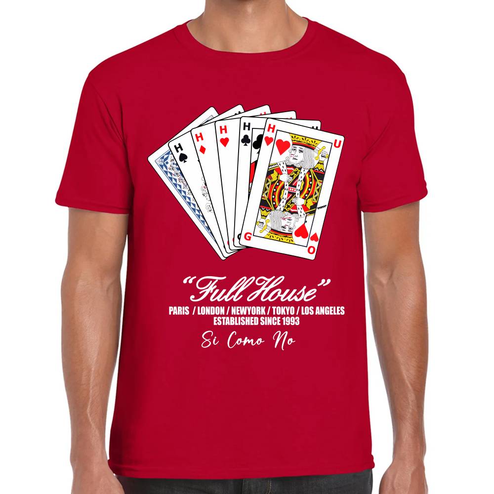 Playera Poker Playing Cards Hugo V2 Full House Algodón Premium #0003213