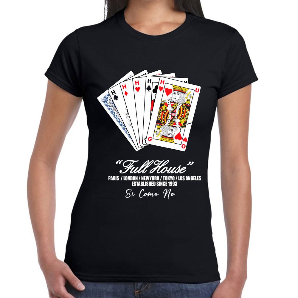Playera Poker Playing Cards Hugo V2 Full House Algodón Premium #0003213