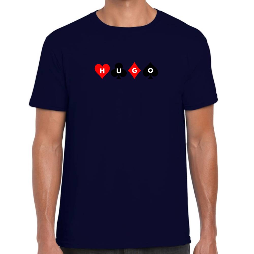 Playera Poker Playing Cards Hugo V3 Algodón Premium #0003214
