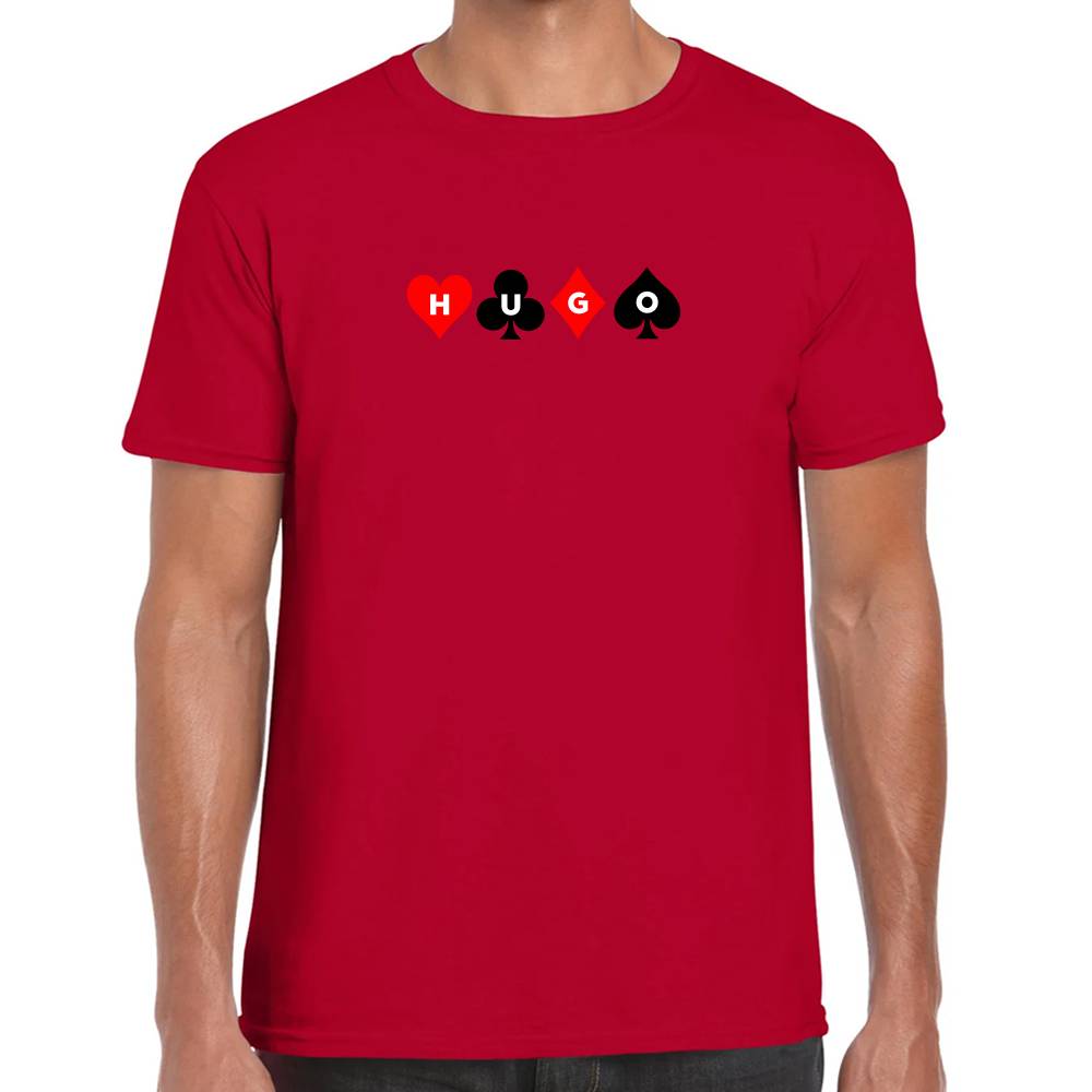 Playera Poker Playing Cards Hugo V3 Algodón Premium #0003214