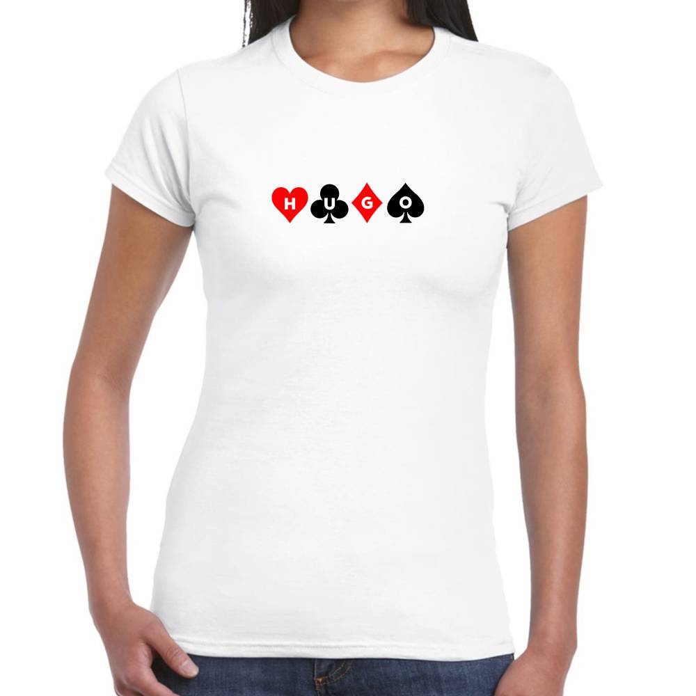 Playera Poker Playing Cards Hugo V3 Algodón Premium #0003214