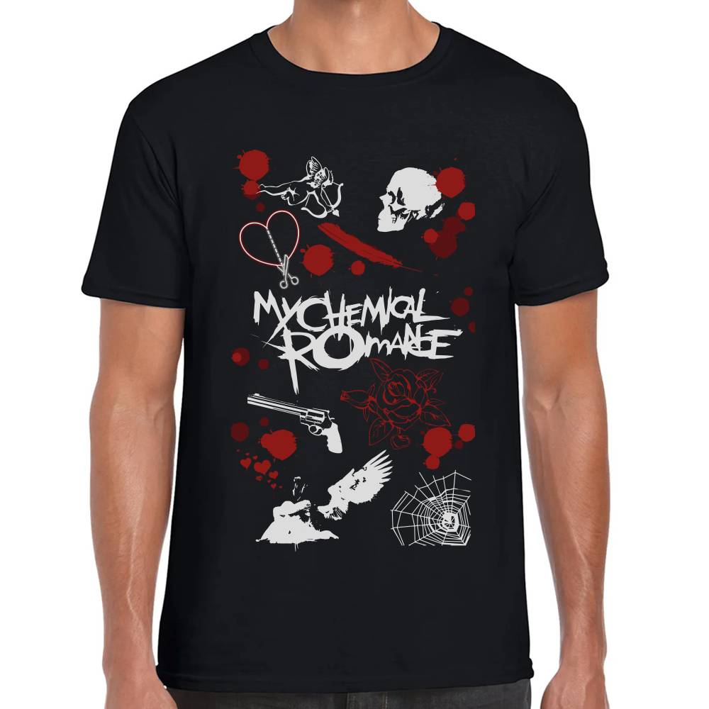 Playera My Chemical Romance The Black Parade Roses and Angels Algodón Premium #0003220 Imagen principal del producto