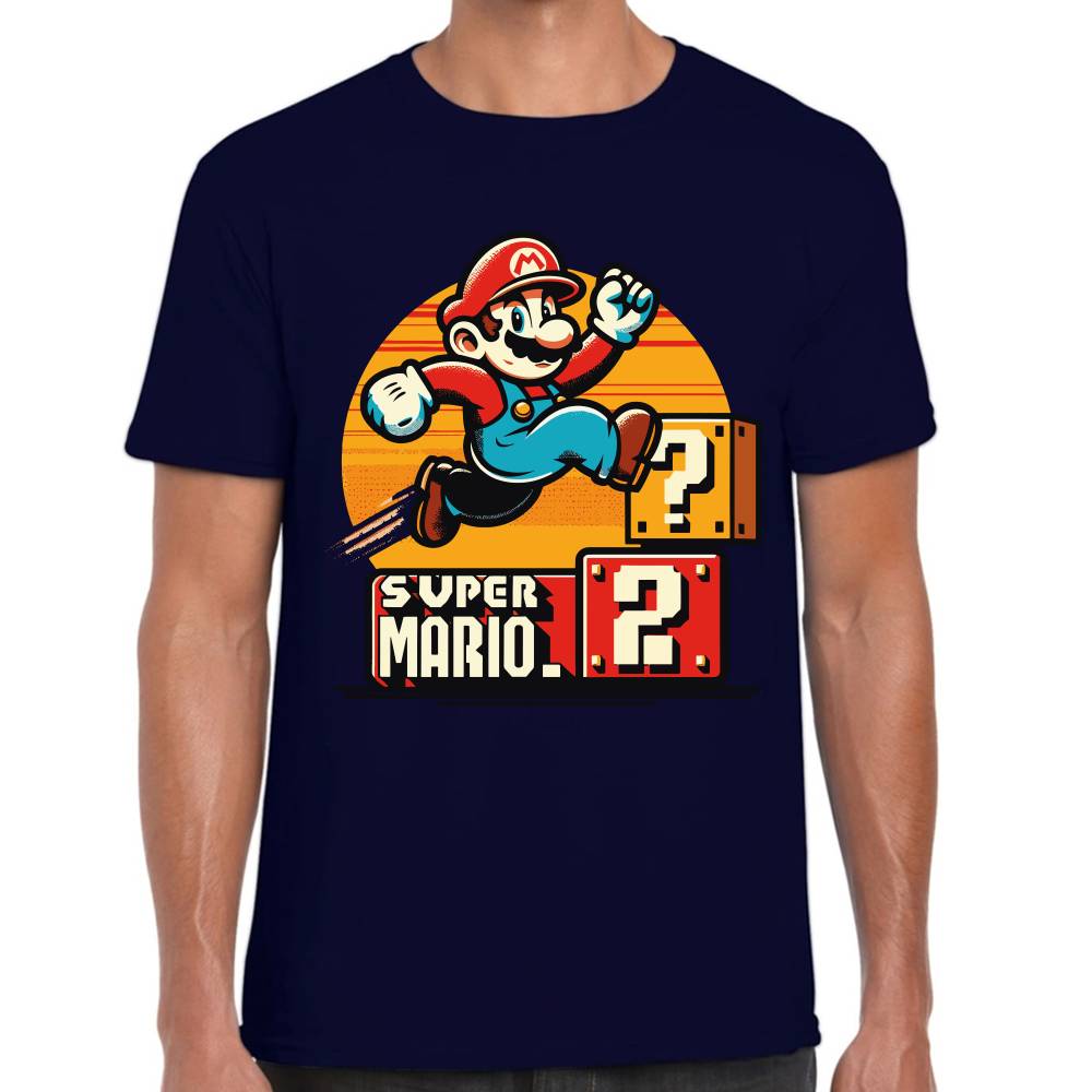 Playera Super Mario Bros Saltando Nintendo Algodón Premium #0003229