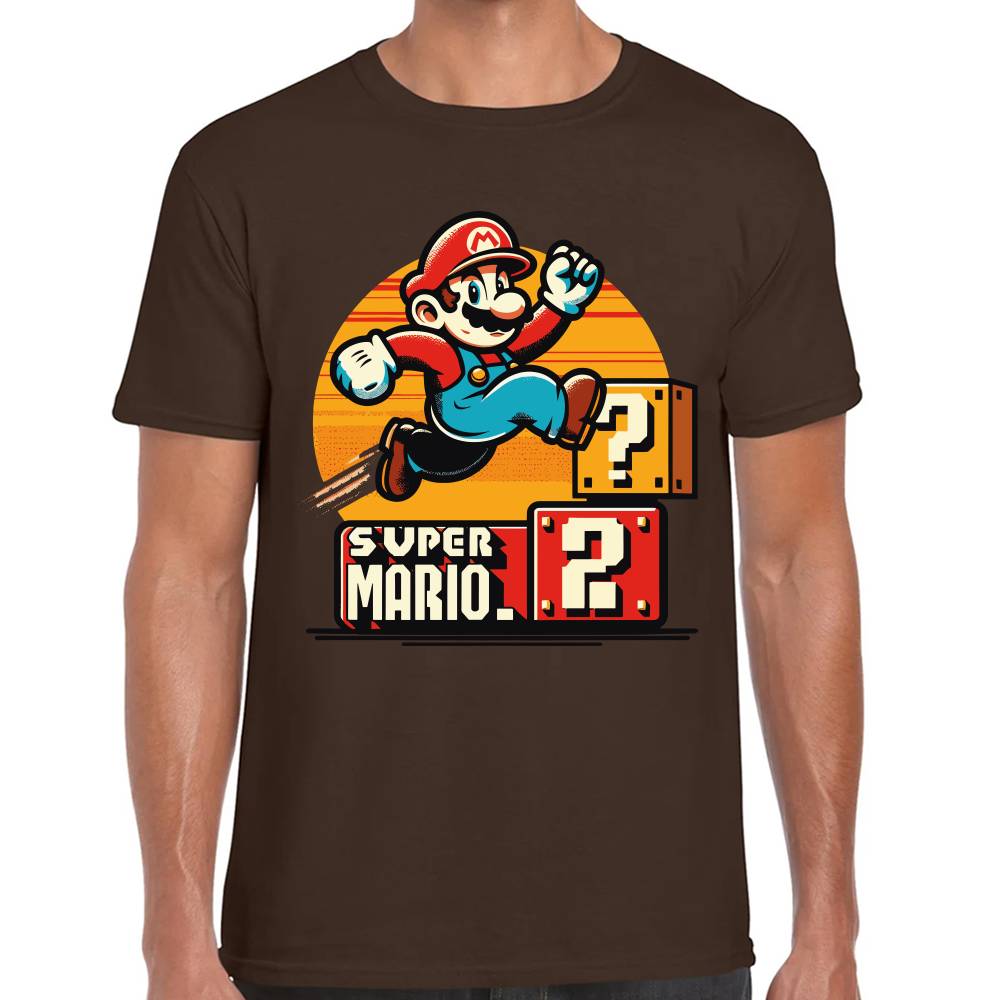 Playera Super Mario Bros Saltando Nintendo Algodón Premium #0003229