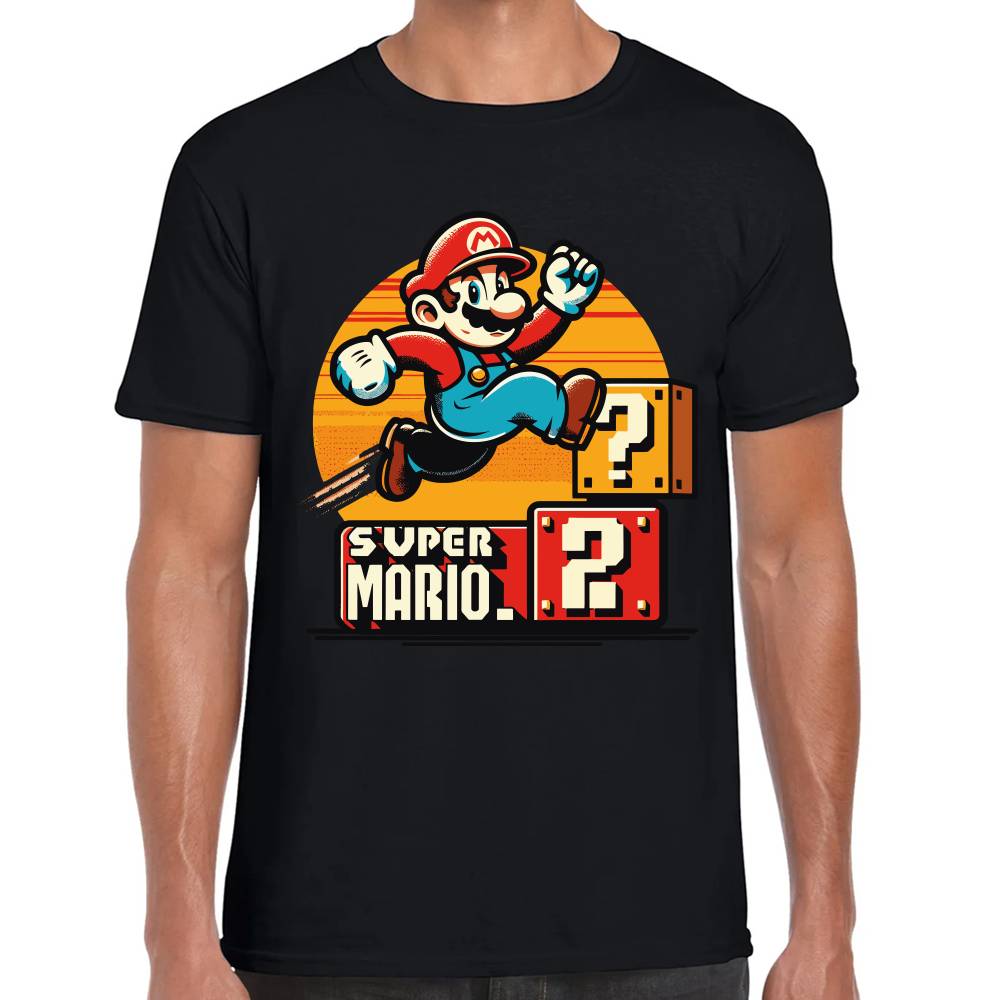 Playera Super Mario Bros Saltando Nintendo Algodón Premium #0003229