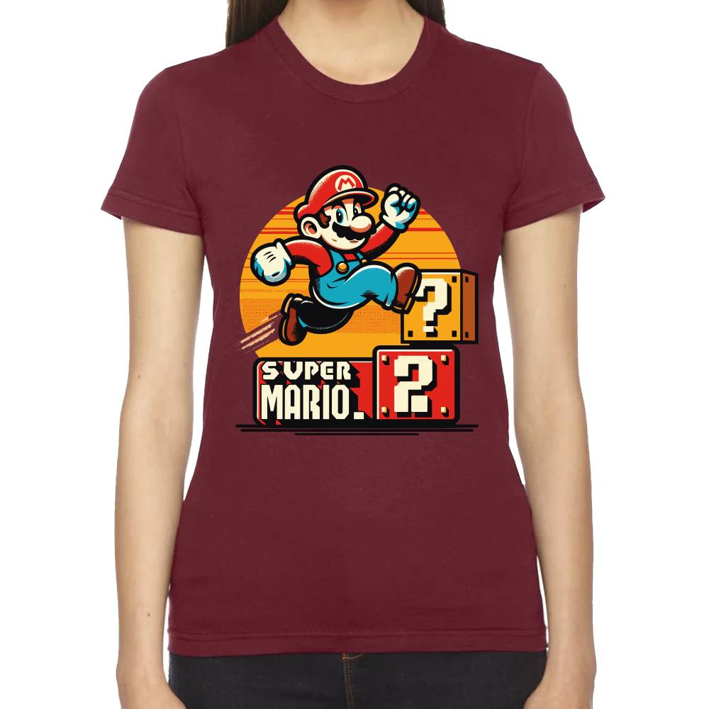 Playera Super Mario Bros Saltando Nintendo Algodón Premium #0003229