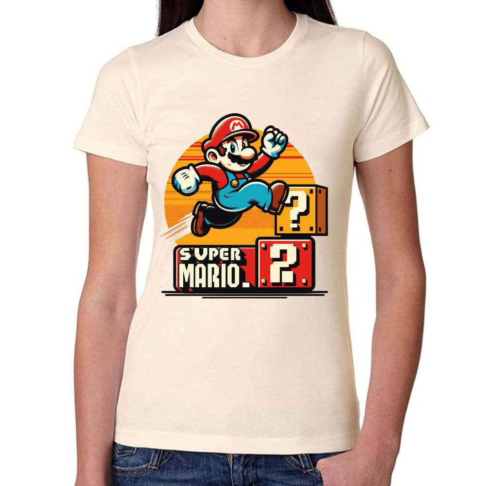 Playera Super Mario Bros Saltando Nintendo Algodón Premium #0003229