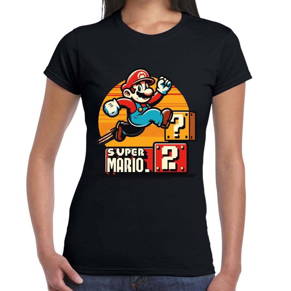 Playera Super Mario Bros Saltando Nintendo Algodón Premium #0003229
