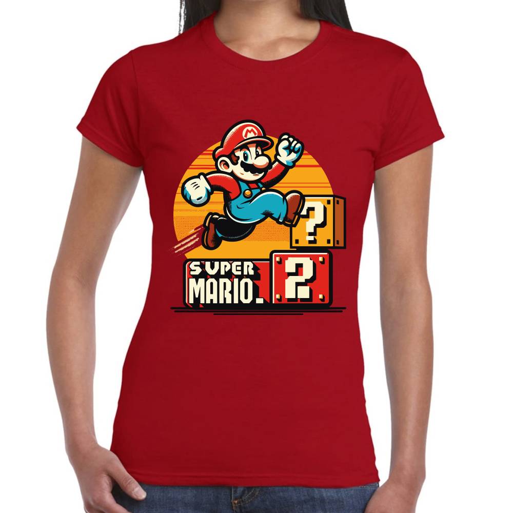 Playera Super Mario Bros Saltando Nintendo Algodón Premium #0003229