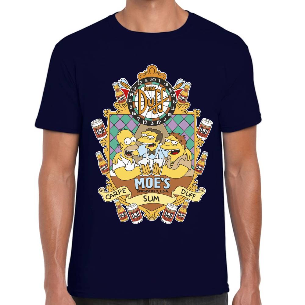 Playera Homero, Moe & Barney Los Simpson Algodón Premium #0003232