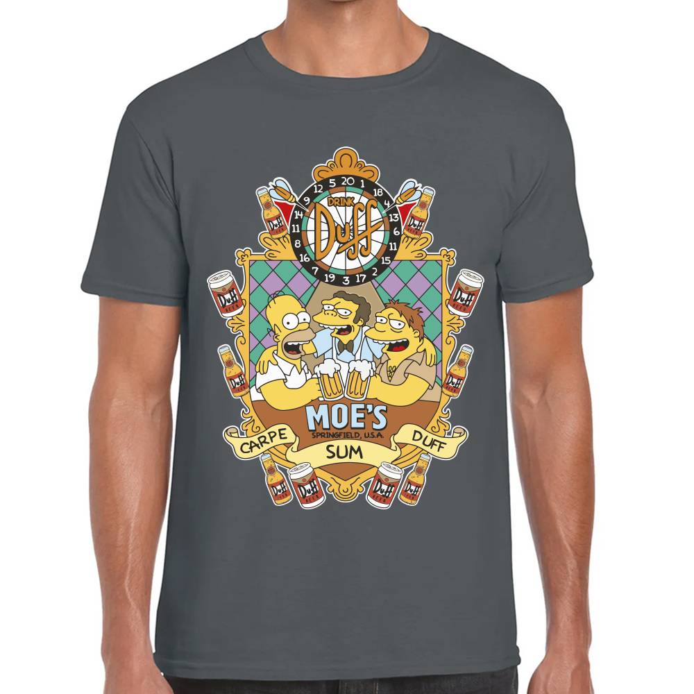 Playera Homero, Moe & Barney Los Simpson Algodón Premium #0003232