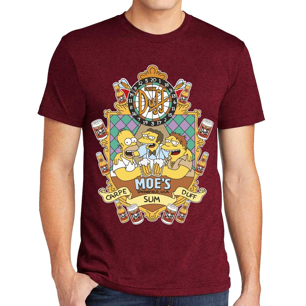 Playera Homero, Moe & Barney Los Simpson Algodón Premium #0003232