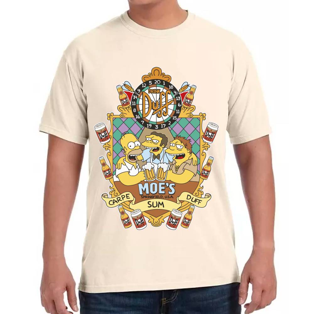 Playera Homero, Moe & Barney Los Simpson Algodón Premium #0003232