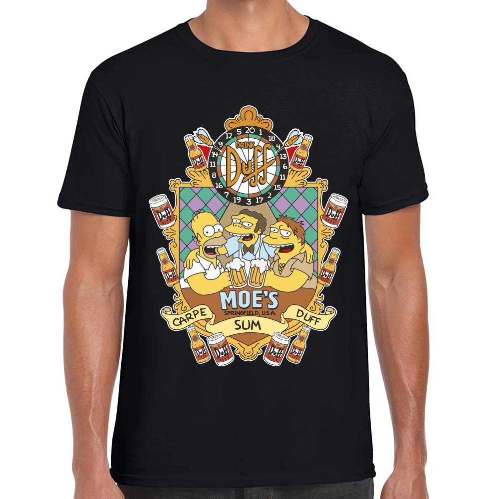 Playera Homero, Moe & Barney Los Simpson Algodón Premium #0003232