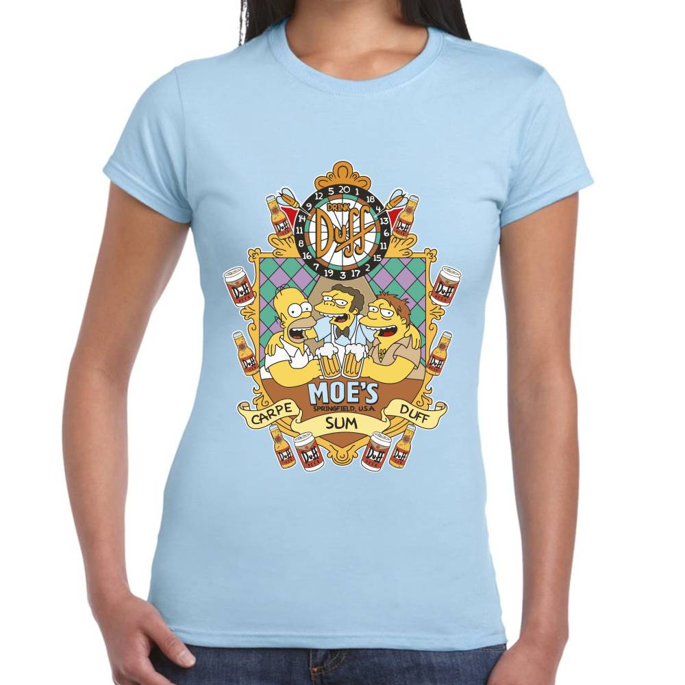 Playera Homero, Moe & Barney Los Simpson Algodón Premium #0003232