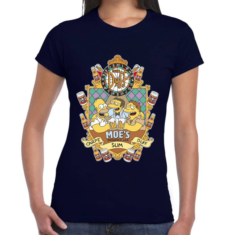 Playera Homero, Moe & Barney Los Simpson Algodón Premium #0003232