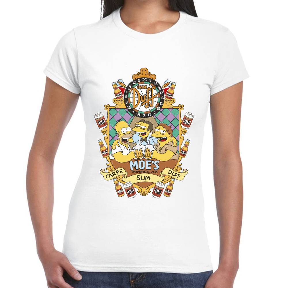 Playera Homero, Moe & Barney Los Simpson Algodón Premium #0003232
