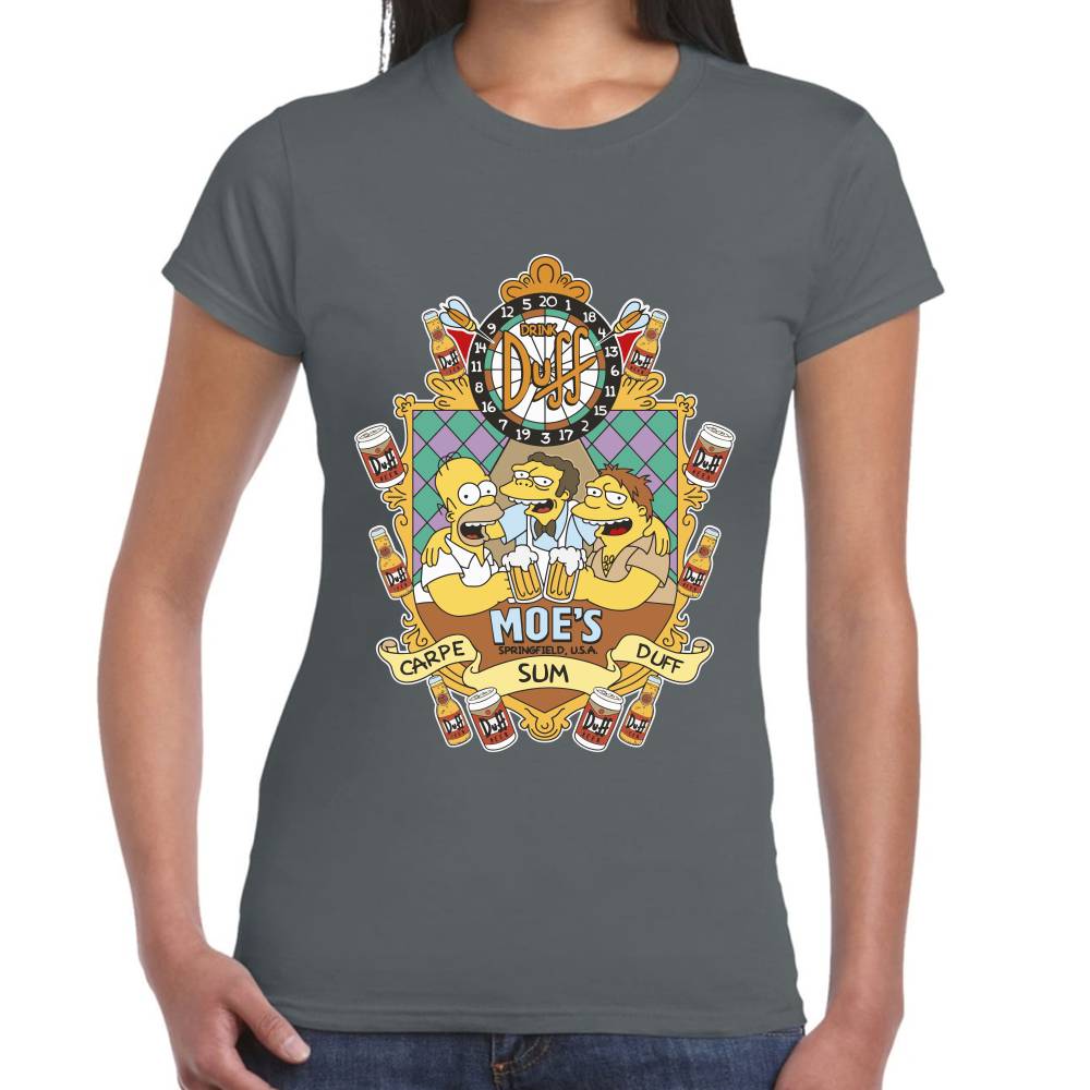 Playera Homero, Moe & Barney Los Simpson Algodón Premium #0003232