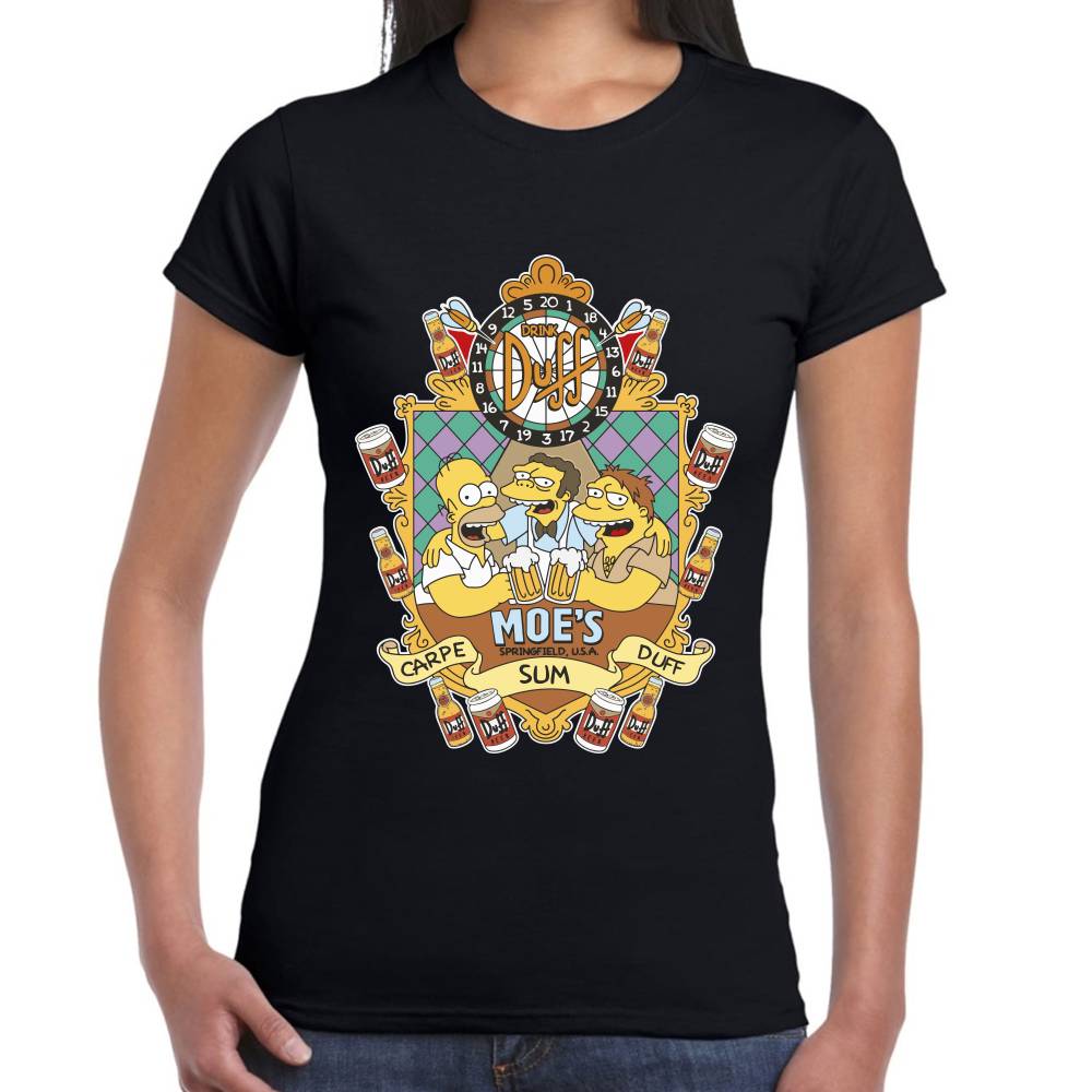 Playera Homero, Moe & Barney Los Simpson Algodón Premium #0003232