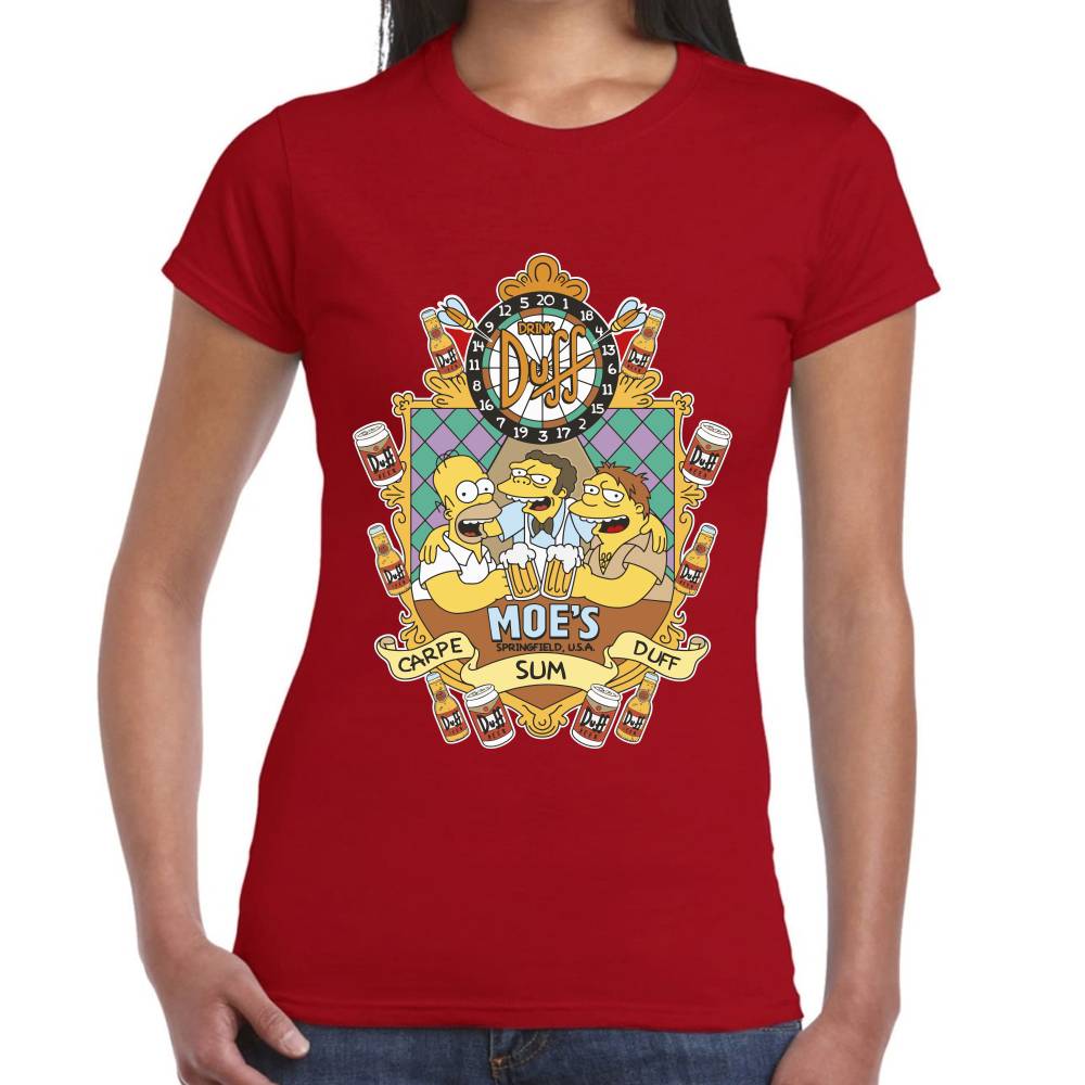 Playera Homero, Moe & Barney Los Simpson Algodón Premium #0003232 Imagen secundaria del producto