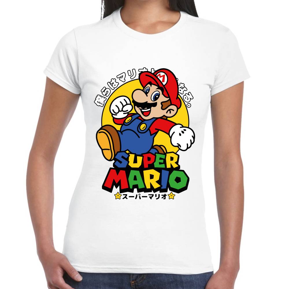 Playera Mario Bros Japonés Super Mario Nintendo Algodón Premium #0003233