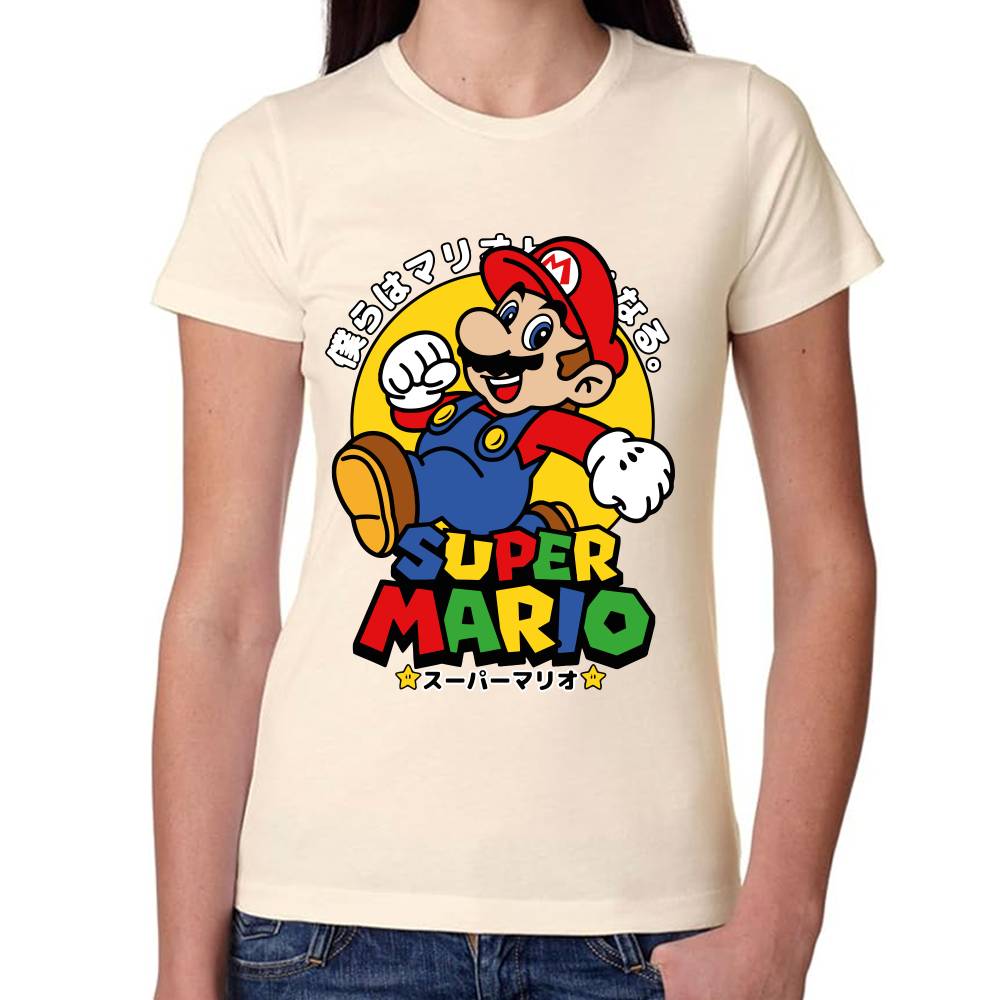 Playera Mario Bros Japonés Super Mario Nintendo Algodón Premium #0003233