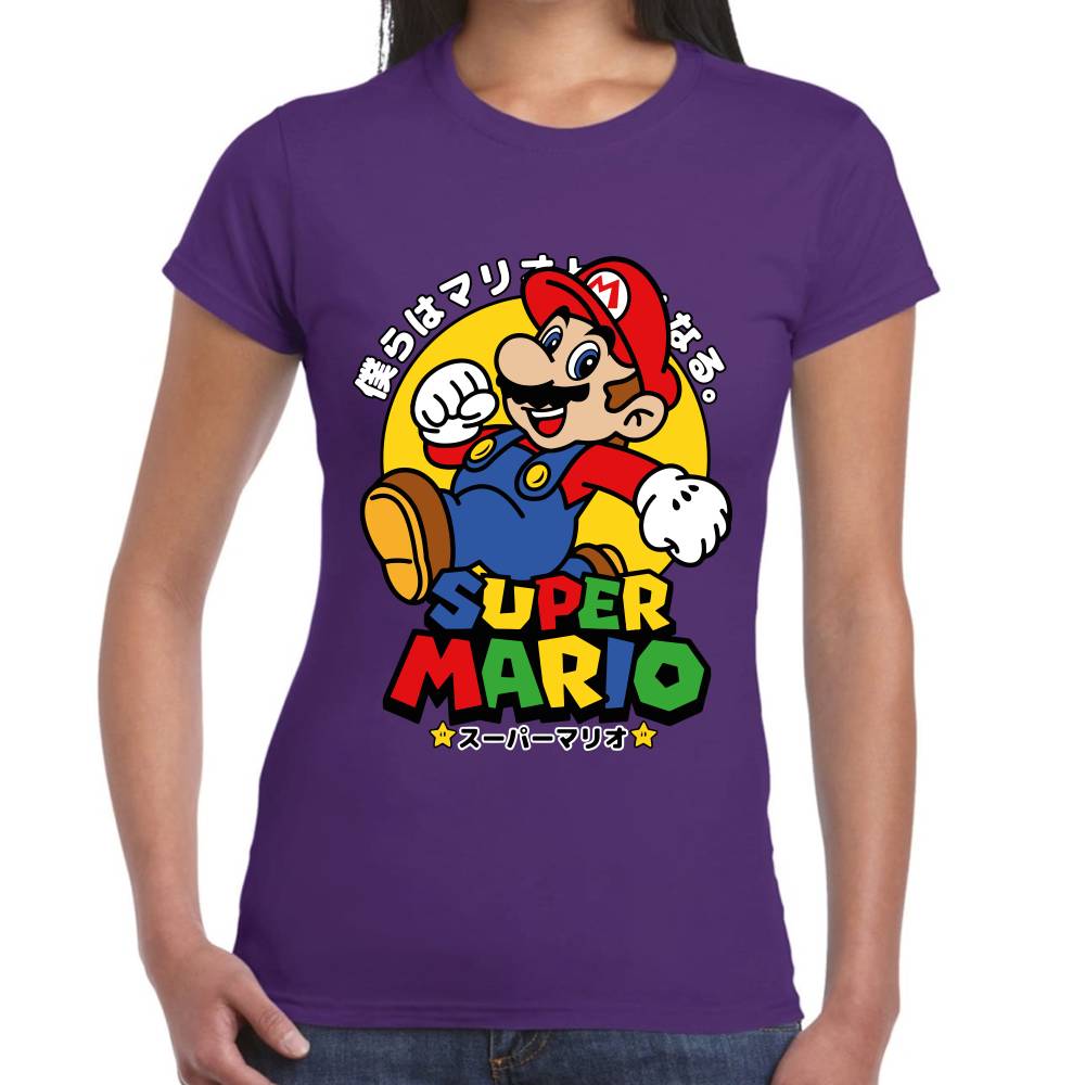 Playera Mario Bros Japonés Super Mario Nintendo Algodón Premium #0003233