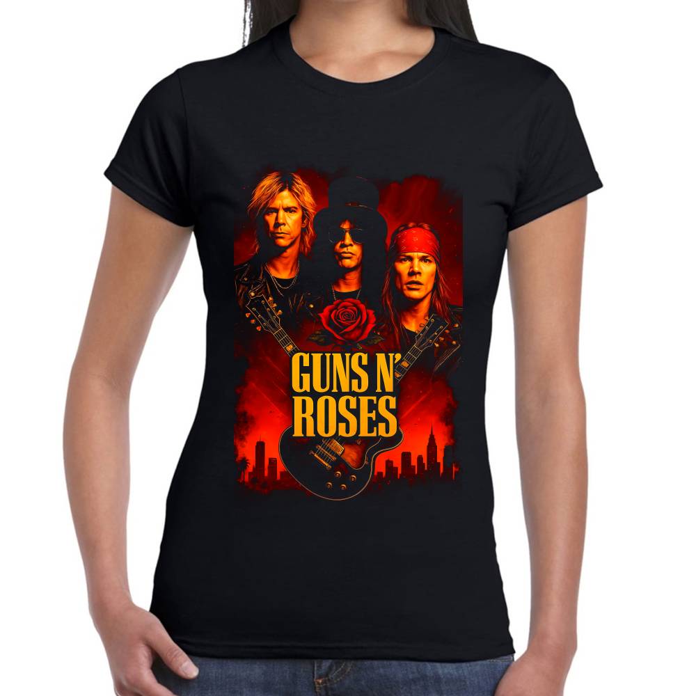 Playera Axl Rose, Slash & Duff McKagan Guns N Roses Algodón Premium #0003236 Imagen secundaria del producto