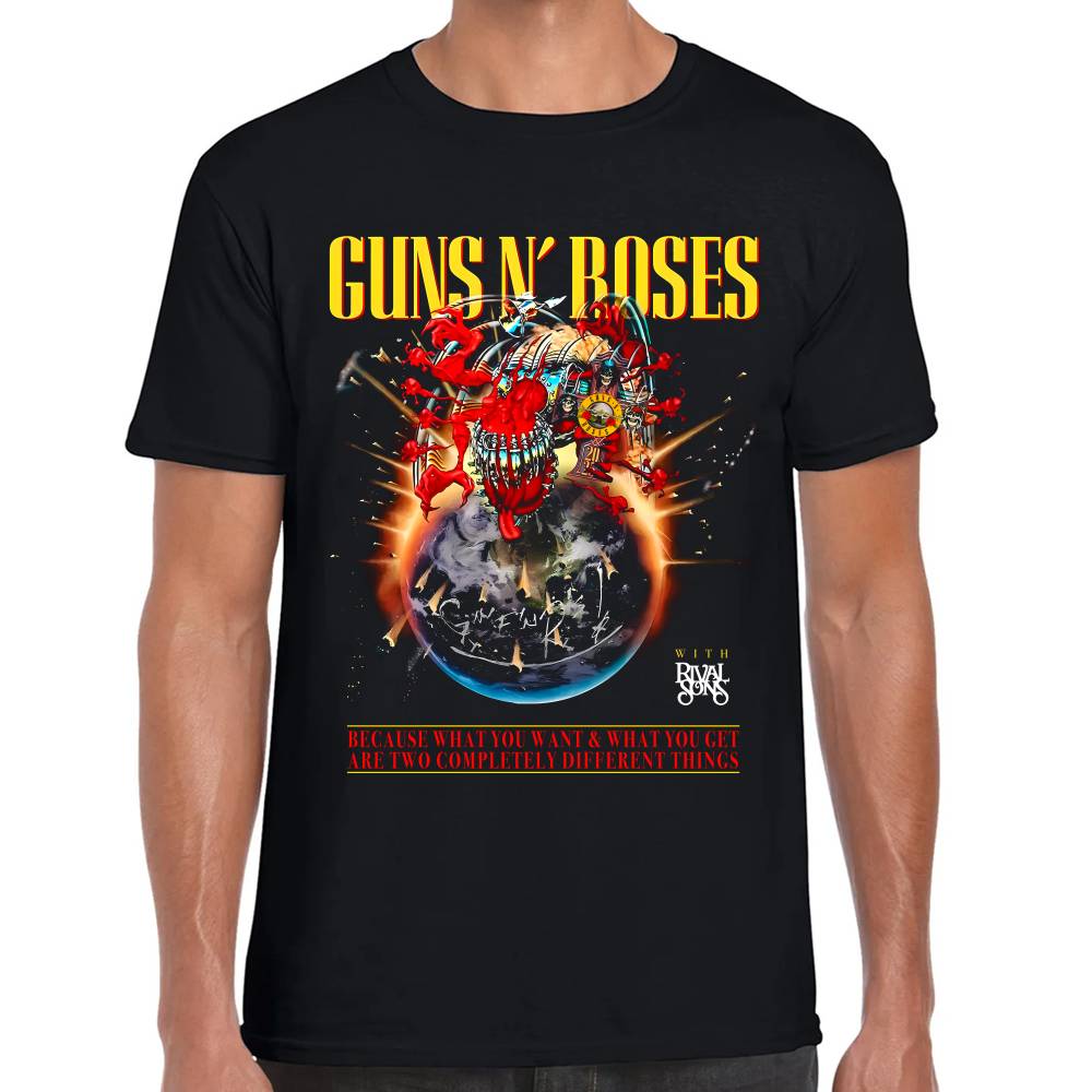 Playera Guns N Roses With Rivals Sons Tour 2025 Algodón Premium #0003237 Imagen principal del producto