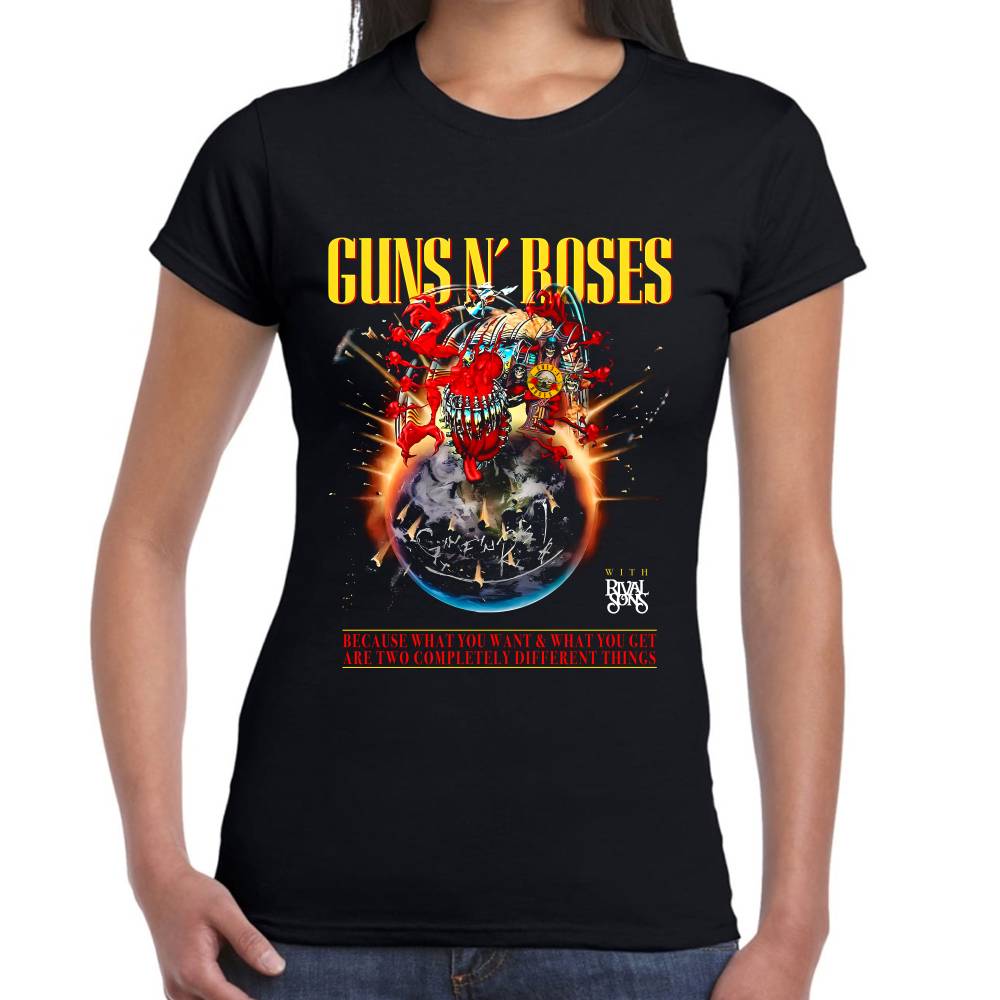 Playera Guns N Roses With Rivals Sons Tour 2025 Algodón Premium #0003237 Imagen secundaria del producto