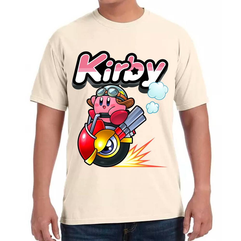 Playera Kirby Racing Nintendo Algodón Premium #0003241