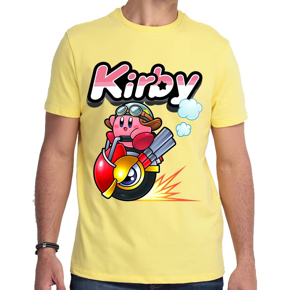 Playera Kirby Racing Nintendo Algodón Premium #0003241