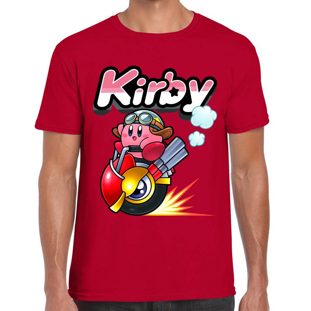 Playera Kirby Racing Nintendo Algodón Premium #0003241