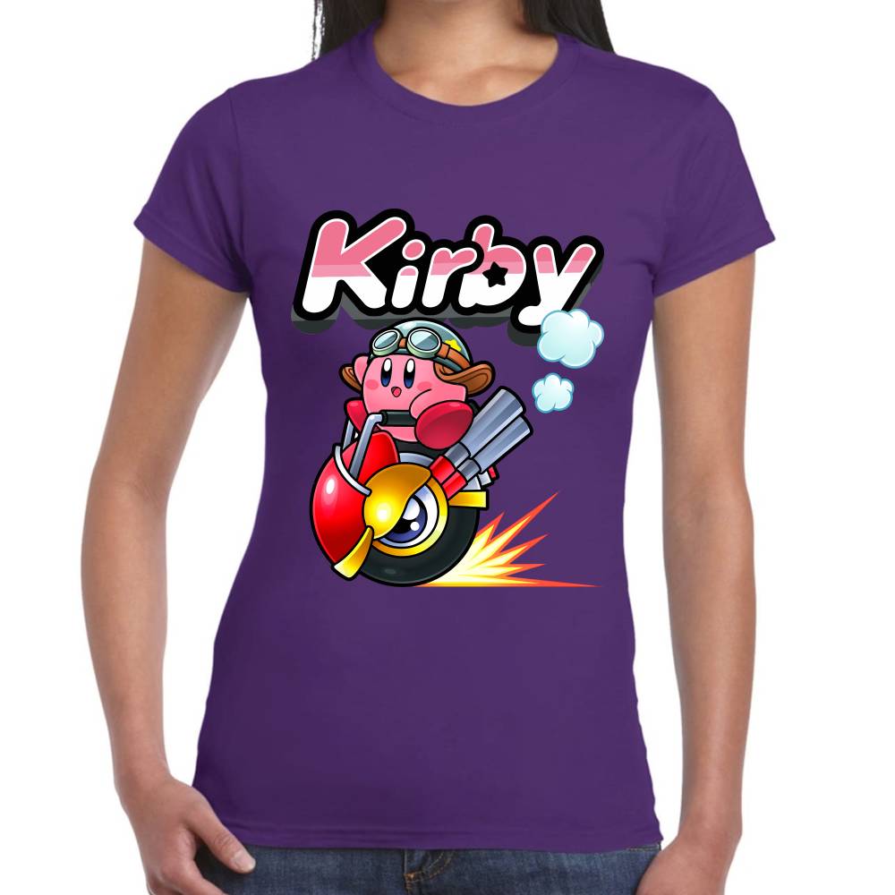 Playera Kirby Racing Nintendo Algodón Premium #0003241