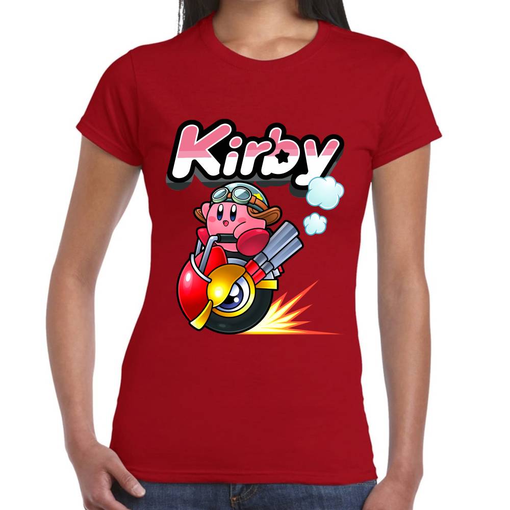 Playera Kirby Racing Nintendo Algodón Premium #0003241