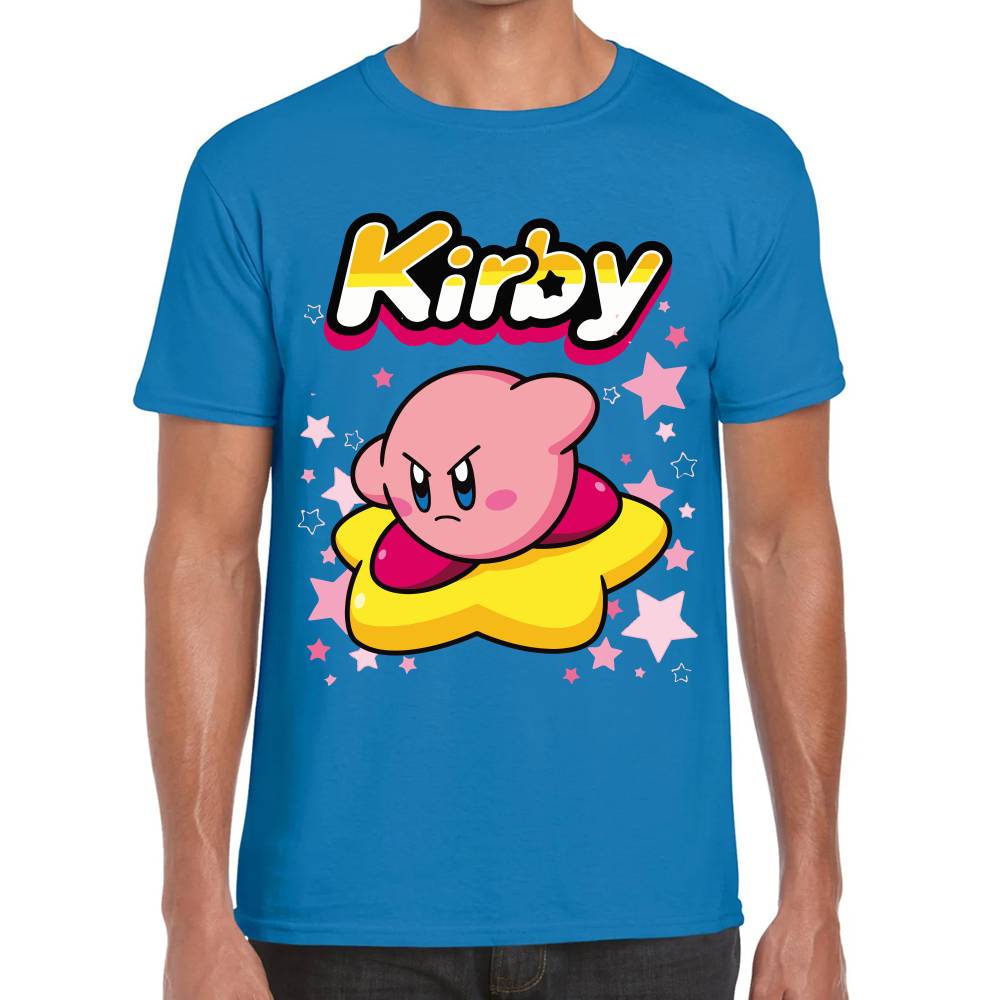 Playera Kirby Flotando en Estrella Nintendo Algodón Premium #0003242