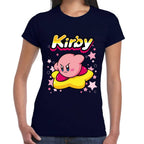 Playera Kirby Flotando en Estrella Nintendo Algodón Premium #0003242
