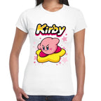 Playera Kirby Flotando en Estrella Nintendo Algodón Premium #0003242