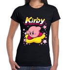 Playera Kirby Flotando en Estrella Nintendo Algodón Premium #0003242