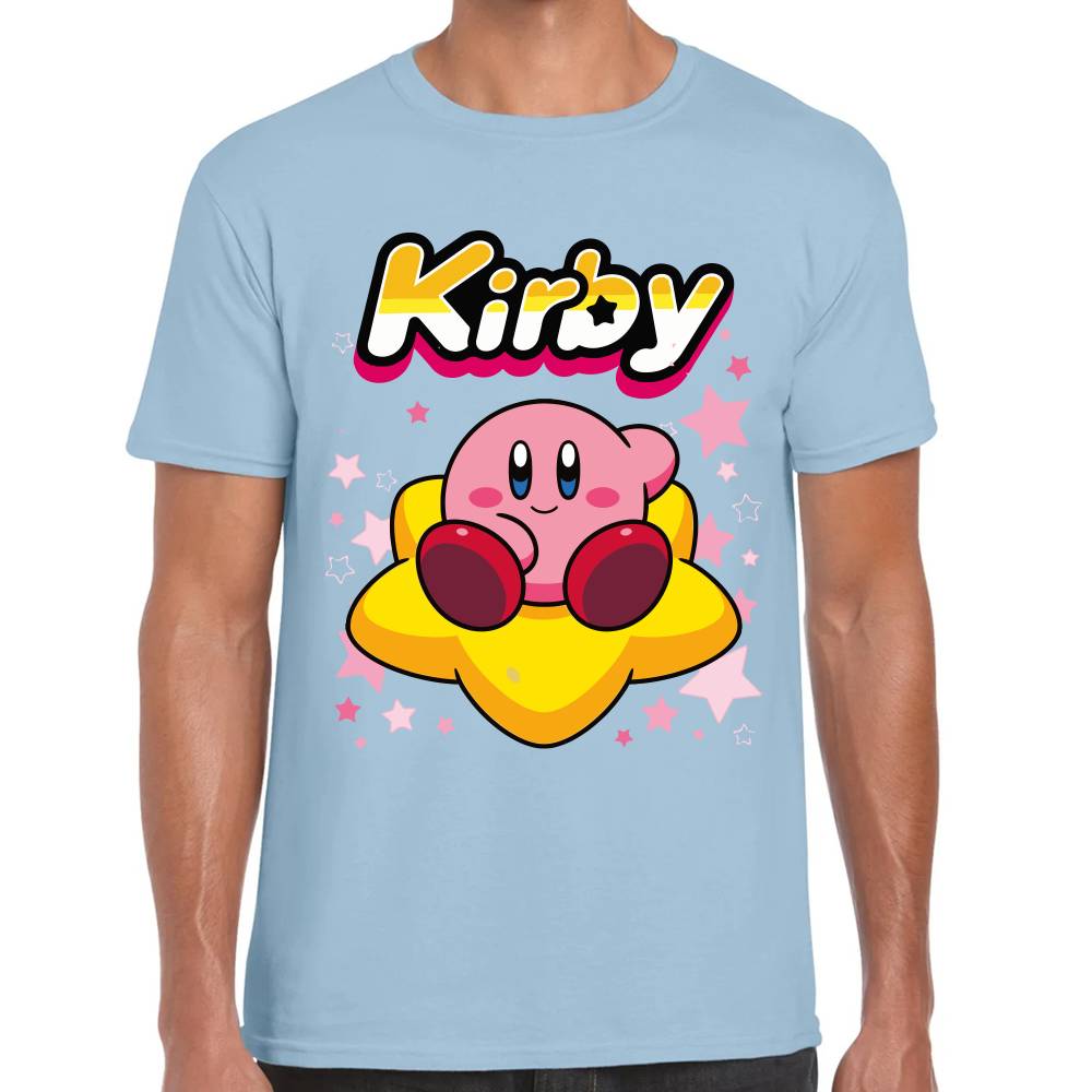 Playera Kirby Relax Sentado en Estrella Nintendo Algodón Premium #0003243