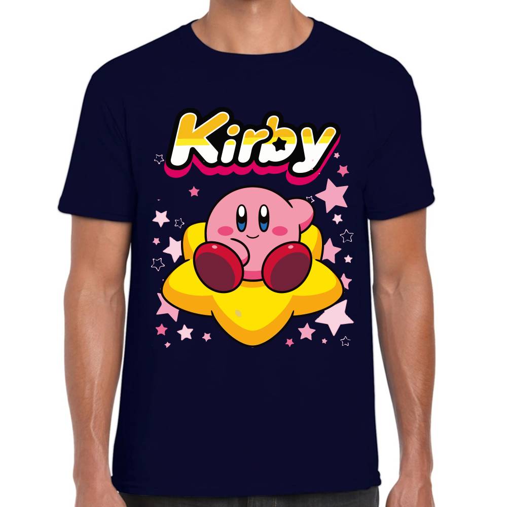 Playera Kirby Relax Sentado en Estrella Nintendo Algodón Premium #0003243 Imagen principal del producto