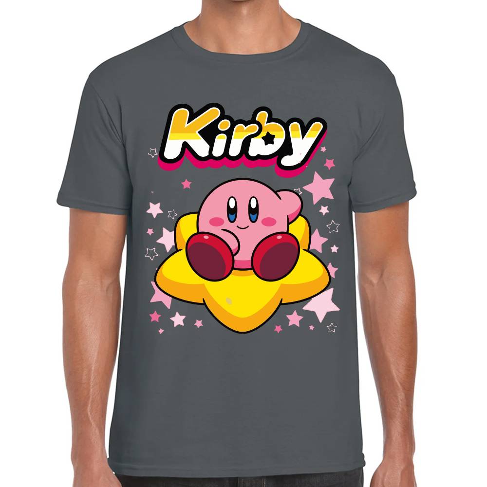 Playera Kirby Relax Sentado en Estrella Nintendo Algodón Premium #0003243