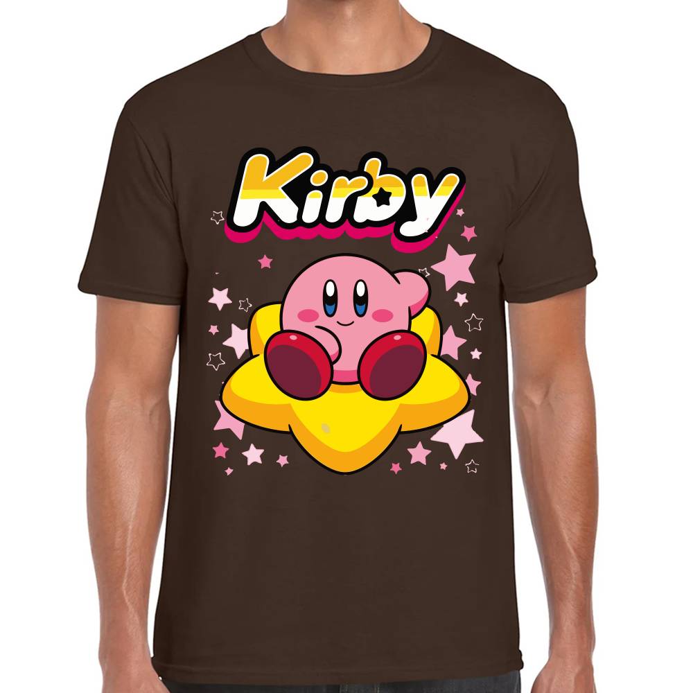 Playera Kirby Relax Sentado en Estrella Nintendo Algodón Premium #0003243