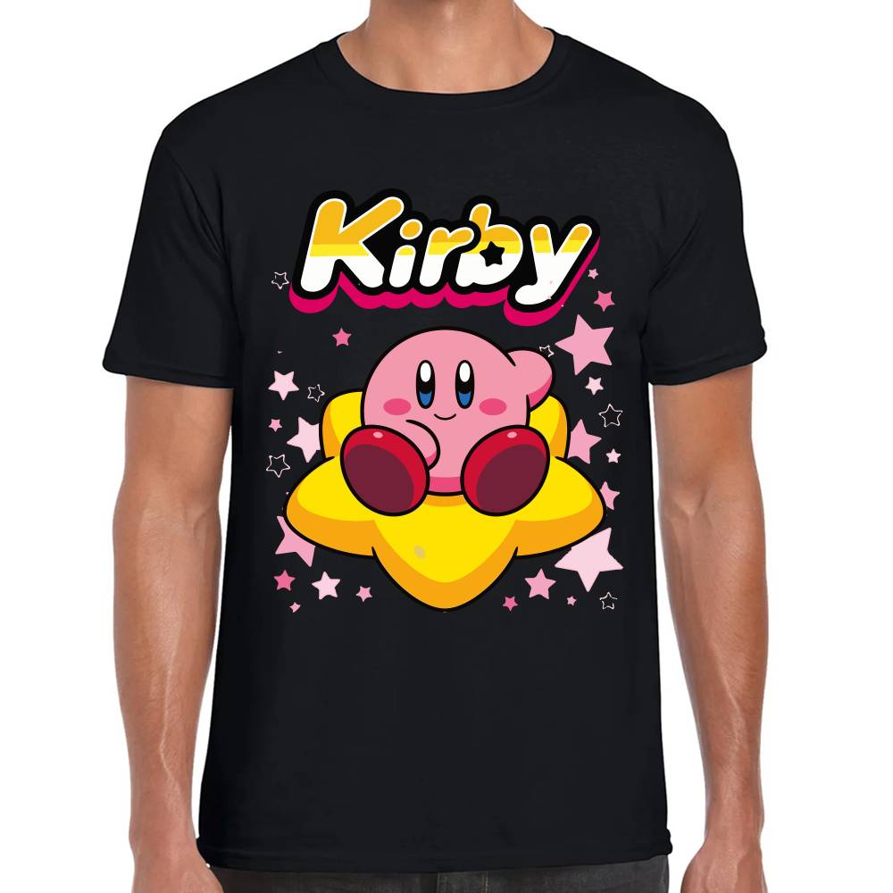 Playera Kirby Relax Sentado en Estrella Nintendo Algodón Premium #0003243